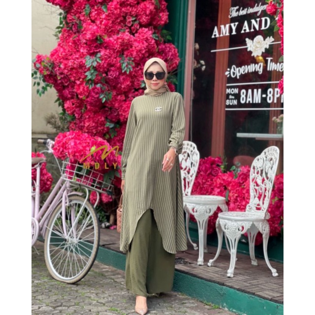 GAMIS DRESS WANITA ATASAN TUNIK KEMEJA VINELA  BY MDLY 3045