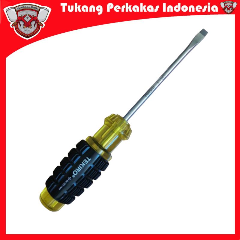 Tekiro 2pcs Obeng Gagang karet Plus&amp;Minus 5inch 6×125mm