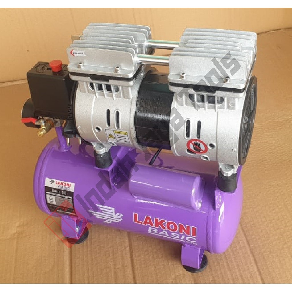 LAKONI BASIC 9S Kompresor Angin SILENT 3/4 HP 8 Liter Oilless Oiless