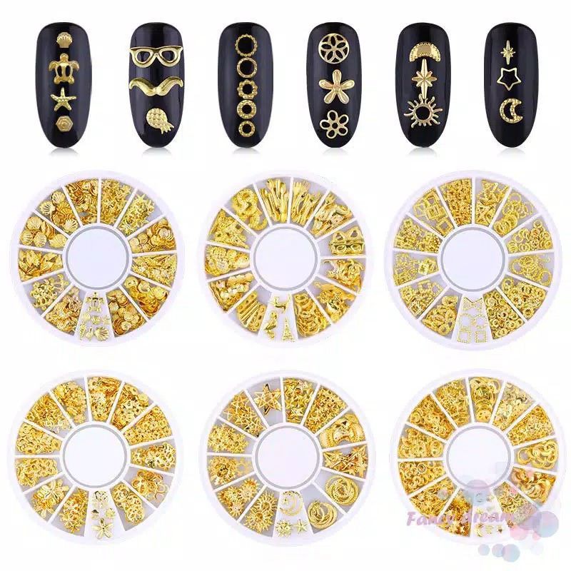 12 set Nail Art decoration / Nail Sequins