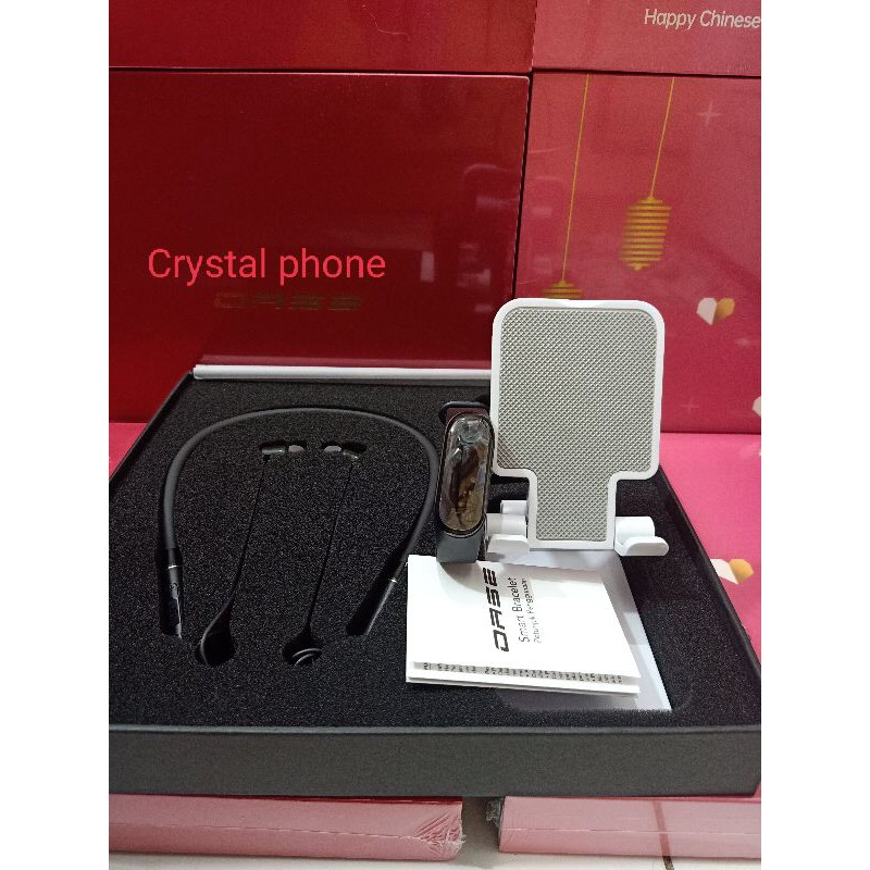 [Free Ongkir]Oppo Oase Gift box Original 1set(headset/HF bluetooth+smart watch+stand Holder)