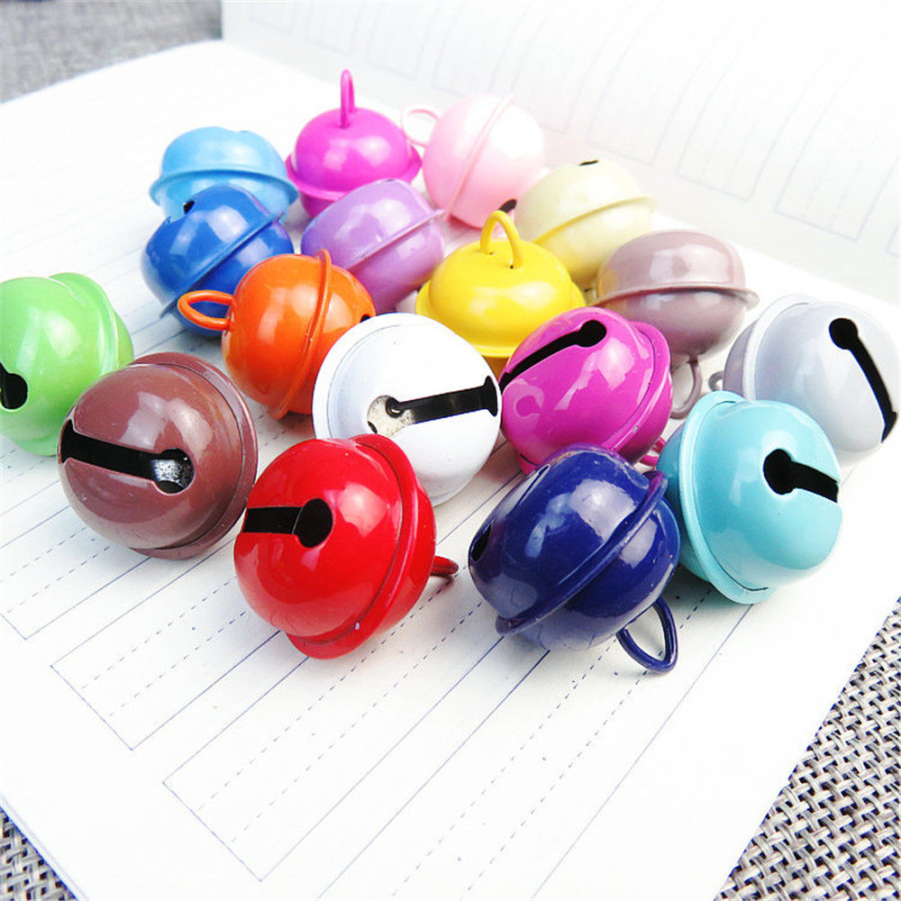 【TERSEDIA &amp; COD】10pcs Manik-Manik Lonceng Jingle Bell Warna-Warni Ukuran 22mm Untuk Dekorasi Pohon Natal