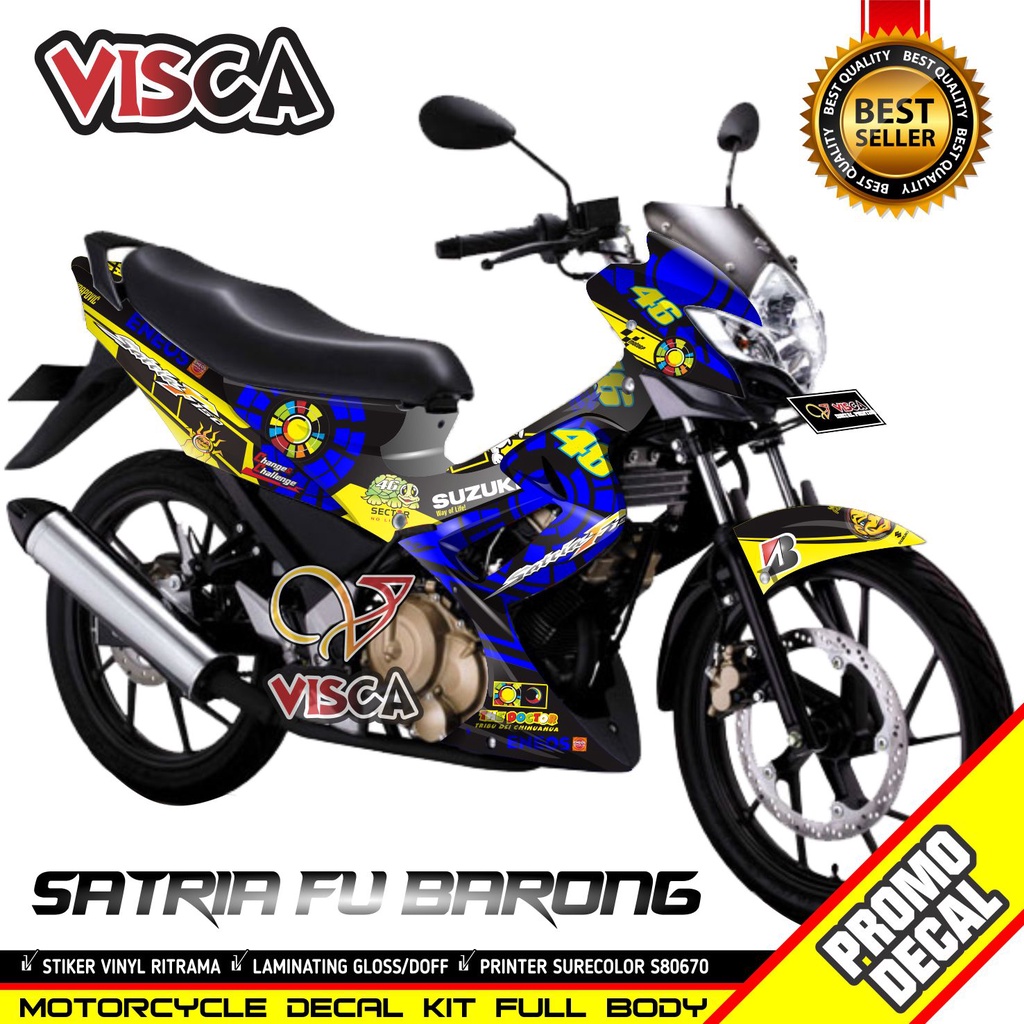 DECAL  SATRIA FU BARONG FULL BODY Sticker SATRIA FU BARONG Striping SATRIA FU BARONG ROSSI