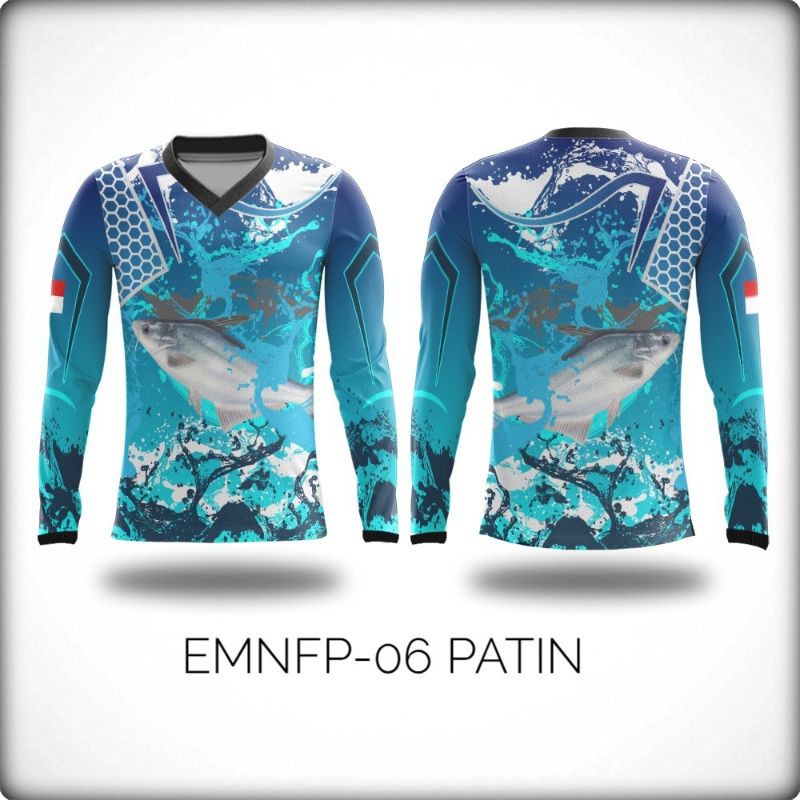 kaos Jersey mancing mania custom barramundi toman patin lemadang emnfp06