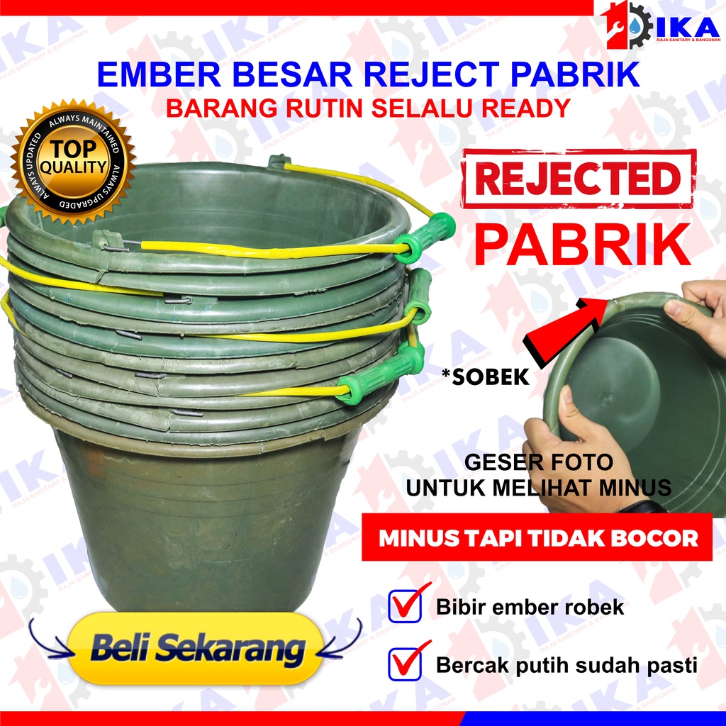 Ember cor hijau besar ( REJECT PABRIK ) cupang / murah plastik anti pecah berkualitas termurah air tampung