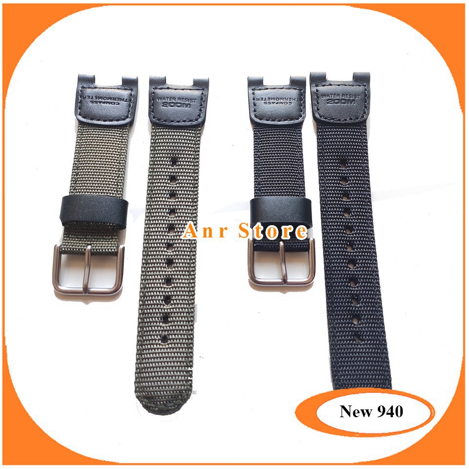 Strap Tali Nato Nylon Kanvas Casio SGW-100 SGW100 Original Oem