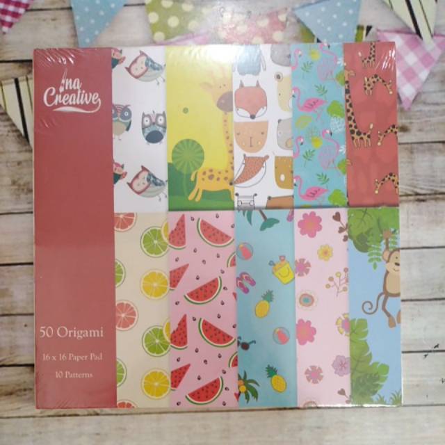 Kertas lipat origami motif ina creative 50 lembar 16x16