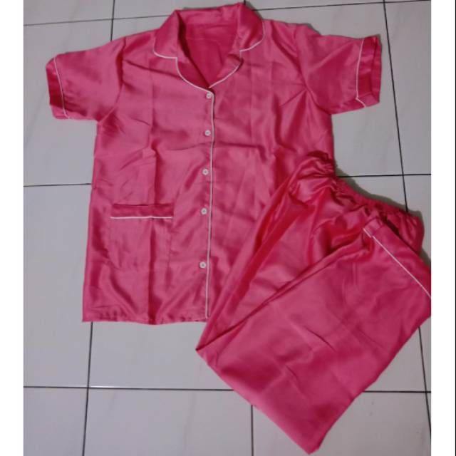 Set Piyama Satin Celana Panjang