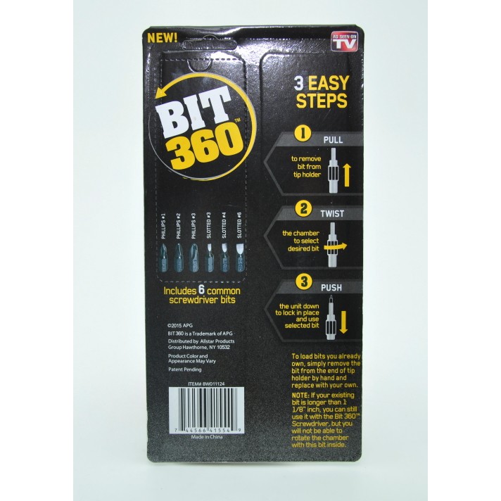 Bit 360 Obeng Multifungsi 6 in 1 Screwdriver - 0329