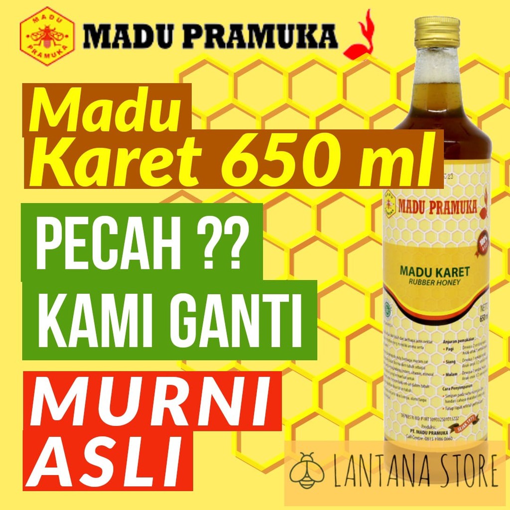 

MADU BUNGA KARET PRAMUKA 650 ML 650ML ASLI MURNI RAW HONEY