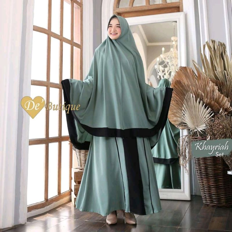 Promo Diskon Gamis Fathia Set De Butique / Gamis Set Hijab Free Cadar