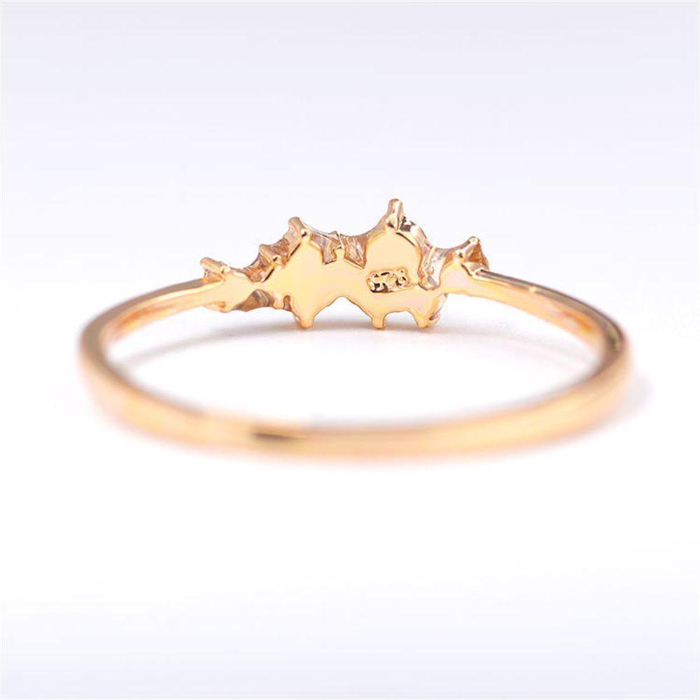 R-cincin Wanita Desain Bunga Hias Zircon Untuk Pernikahan / Hadiah