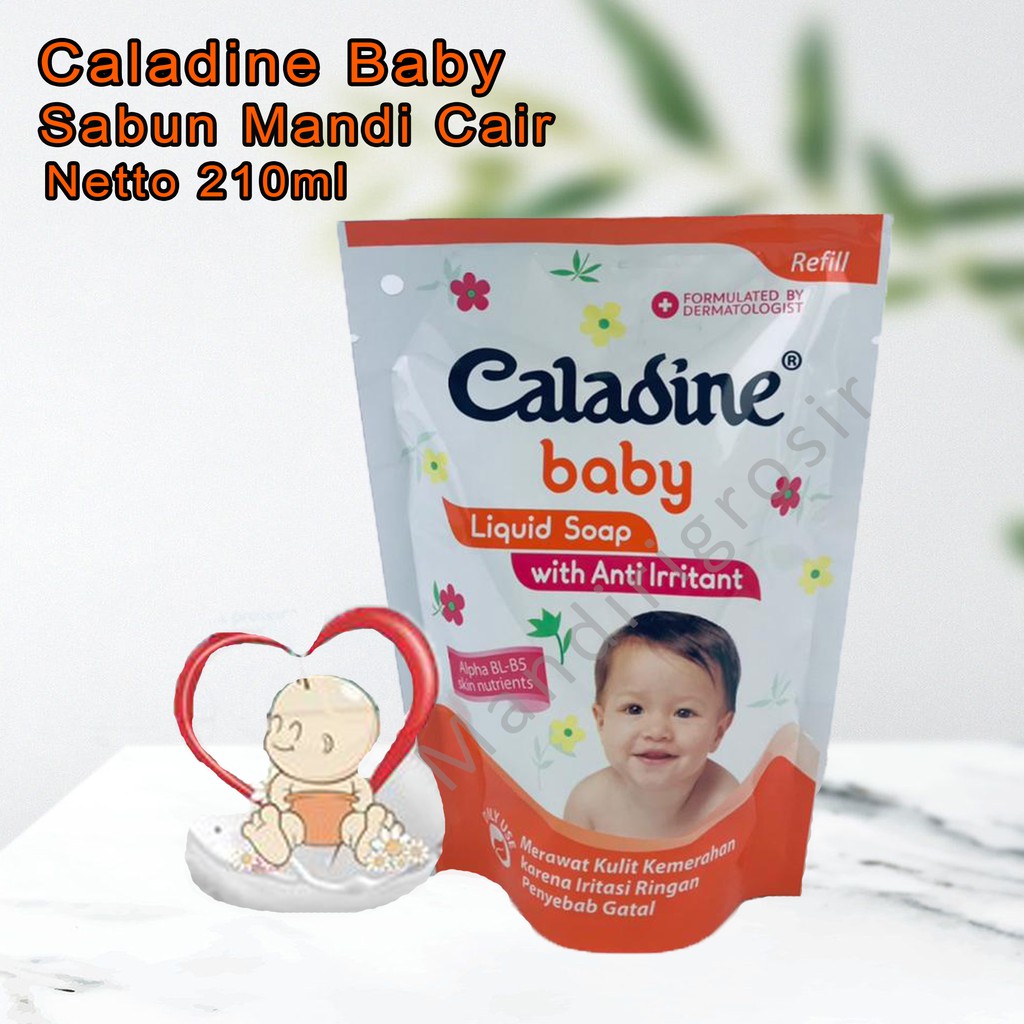 Sabun mandi cair * reffil Caladine baby * Liquid Soap with anti irritant * 210ml