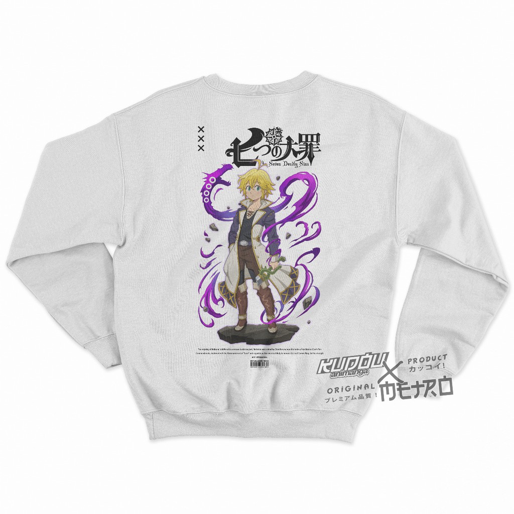 Crewneck  Meliodas Dragon Sin Seven Deadly Sins Nanatasu No Taiza Anime Manga Premium