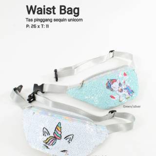  TAS  ANAK  SLEMPANG PINGGANG  UNICORN  MERMAID SEQUIN WAIST 