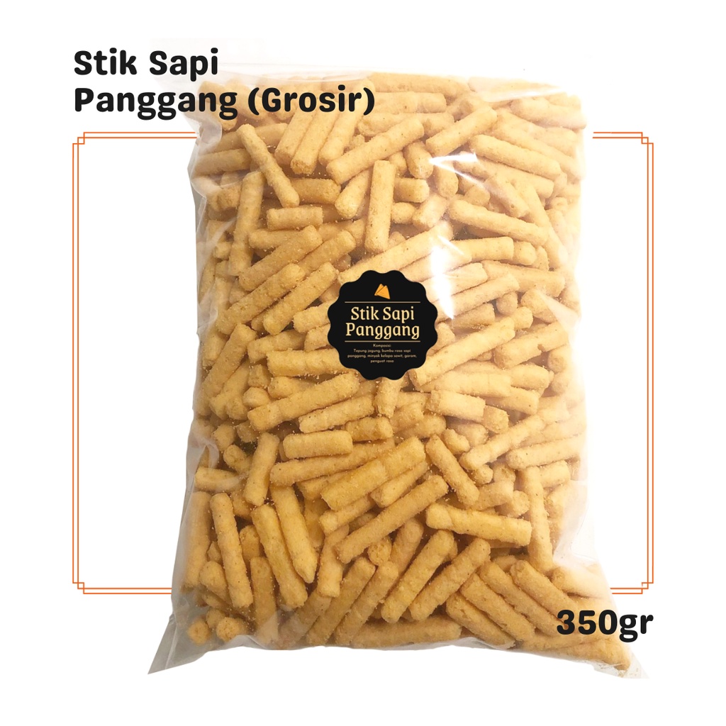 

Stik Sapi Panggang (Grosir) 350gr / Snack Cemilan Camilan Jajanan Kilo Kiloan Griosiran