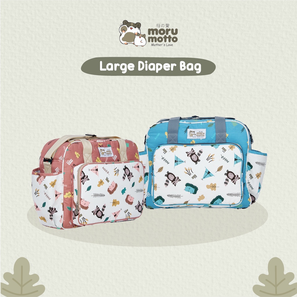 Morumotto Little Raccoon Series MMT 7002 | Tas Besar + Saku Botol Susu Bayi Moru motto