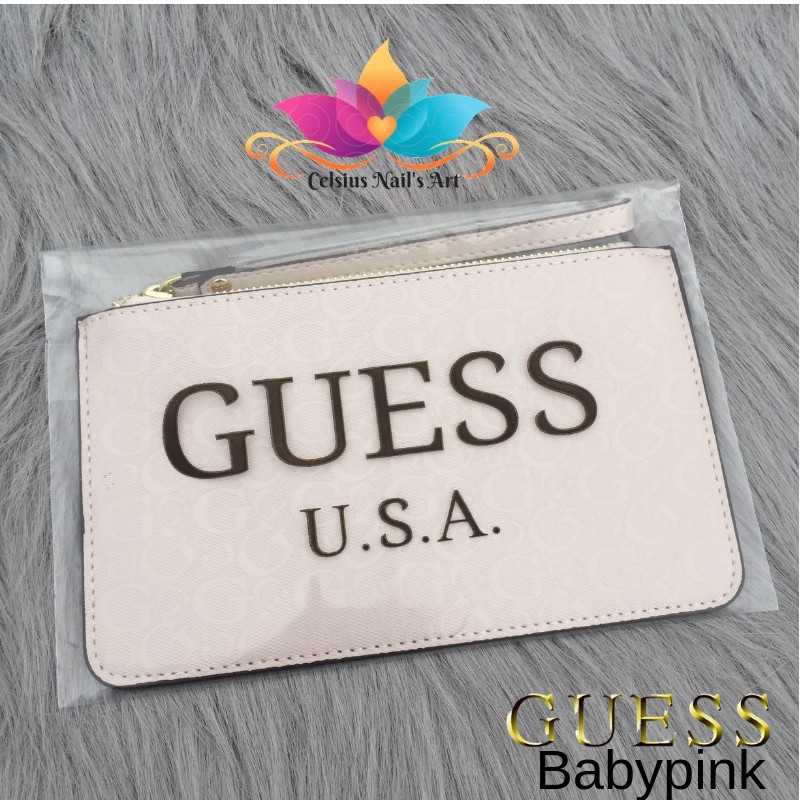 BELI 5 GRATIS 1 WRISTLET CLUTCH GUESS G LOGO AUTHENTIC QUALITY