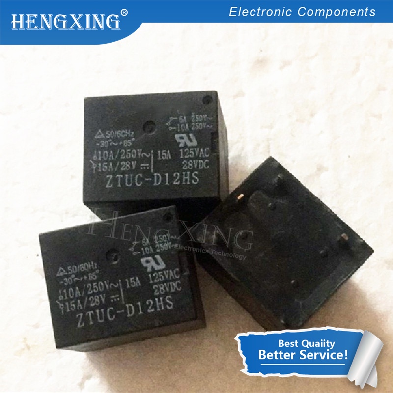 10pcs Relay ZTUC-D12HS 12V 22F 5 10A250VAC 15A125V