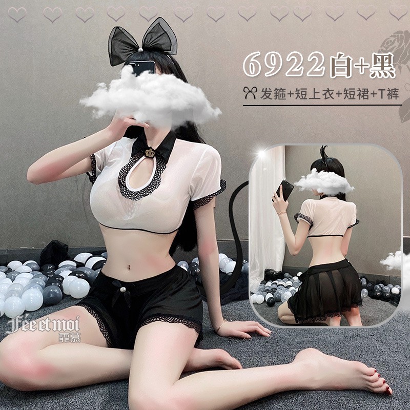 LI-62 HQ japan lingerie student uniform baju tidur wanita renda sexy seksi