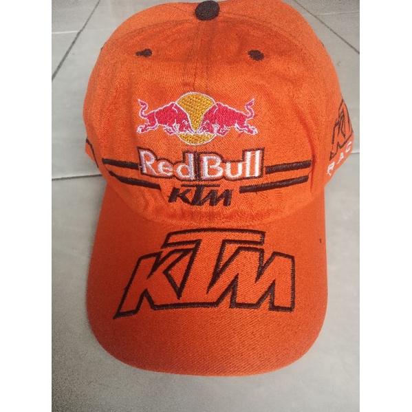 topi anak sport KTM red bull orange full bordir premium