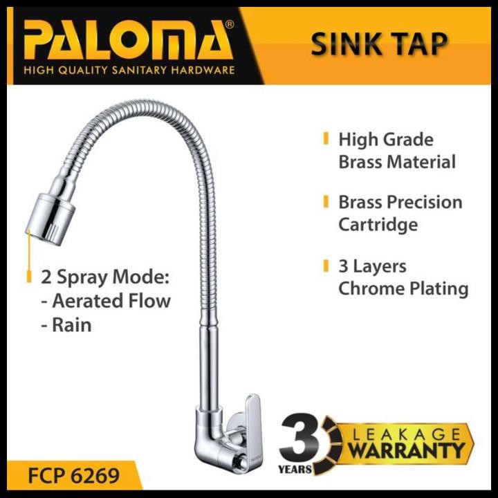 BEST DEAL KERAN KRAN AIR FLEXIBLE SINK WASTAFEL DAPUR TEMBOK TAP PALOMA FCP 6269