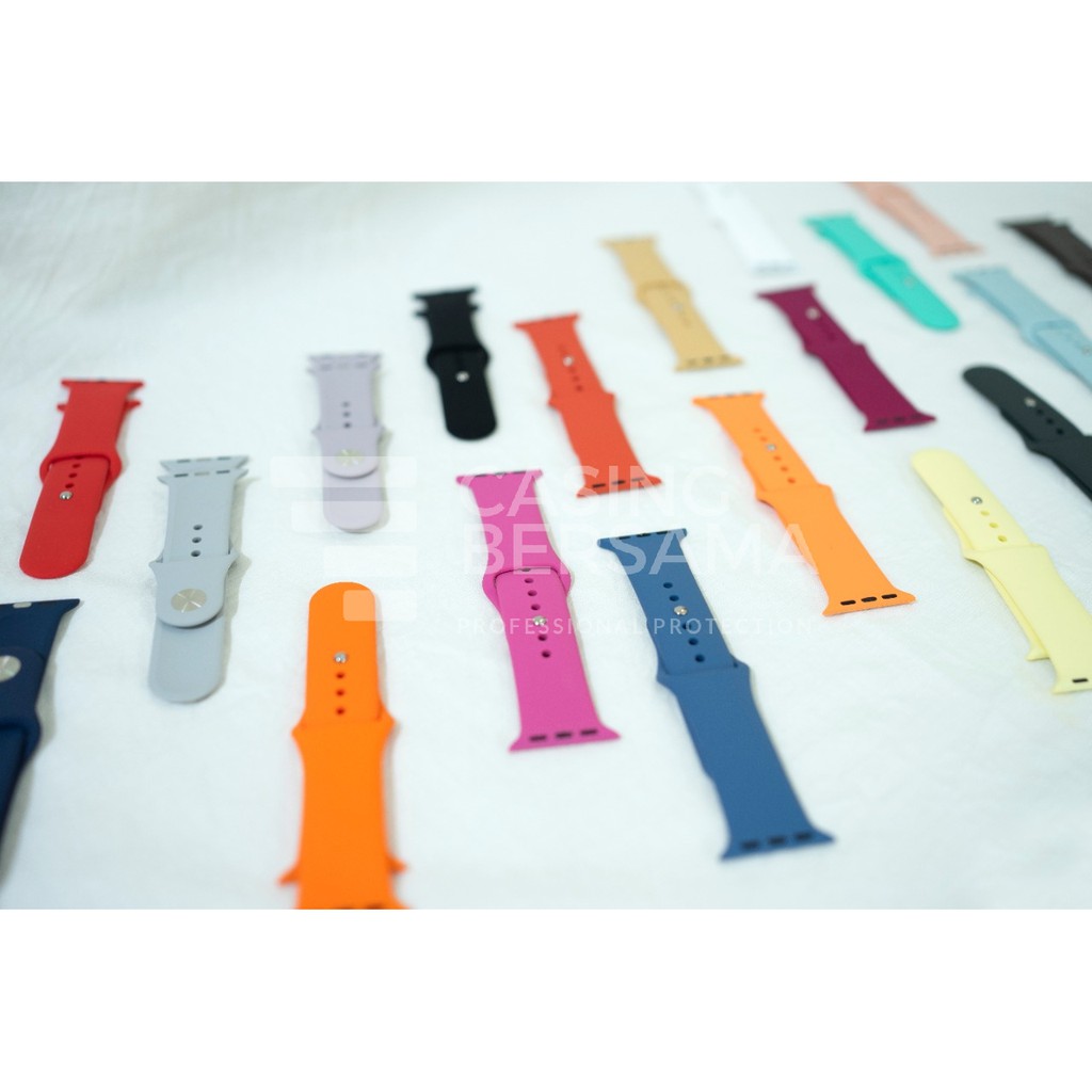 Strap untuk iWATCH Smartwatch 38 40 42 44mm S / M bahan bahan silikon series se 6 5 4 3 2 1