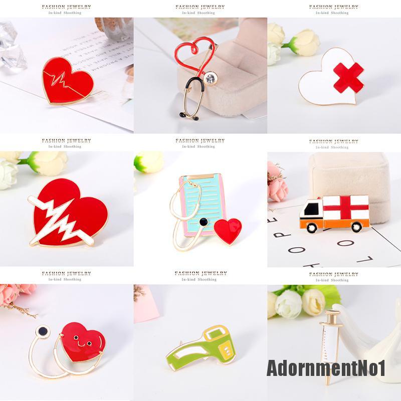 (Adornmentno1) Bros / Pin Desain Stetoskop Enamel Untuk Dokter / Perawat