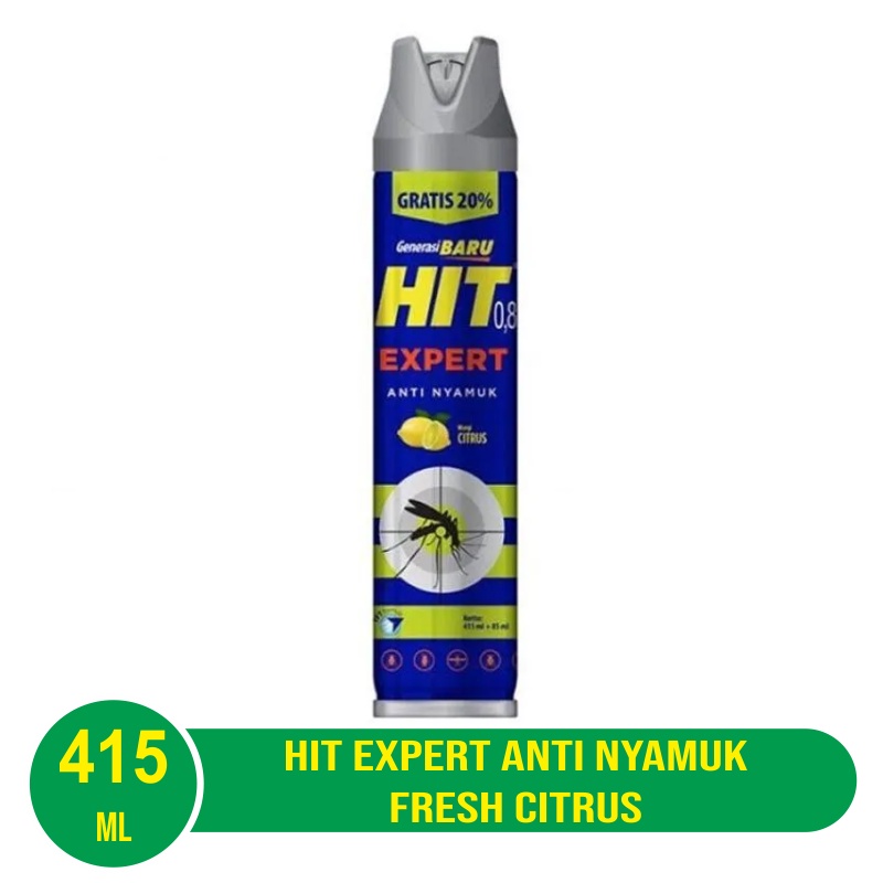 HIT Expert Aerosol Anti Nyamuk Fresh Citrus 200ml / 415ml / 600ml