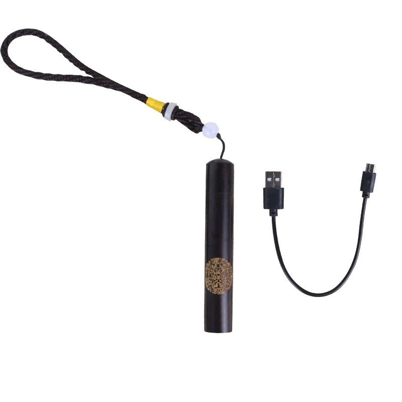 Korek Api Elektrik Heating Coil USB Engraving Lighter - Brown