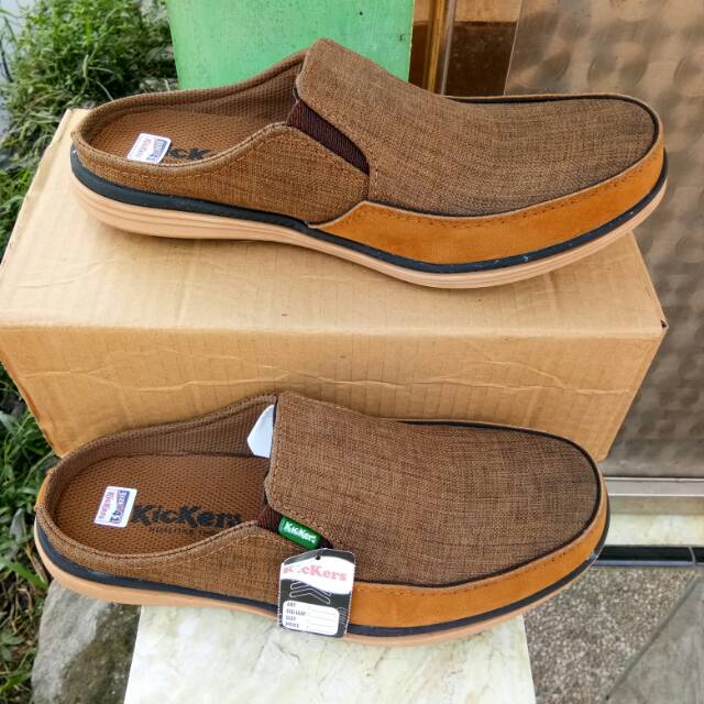 Sandal slide kain levis combinasi selop kain levis combinasi nyaman dipakai