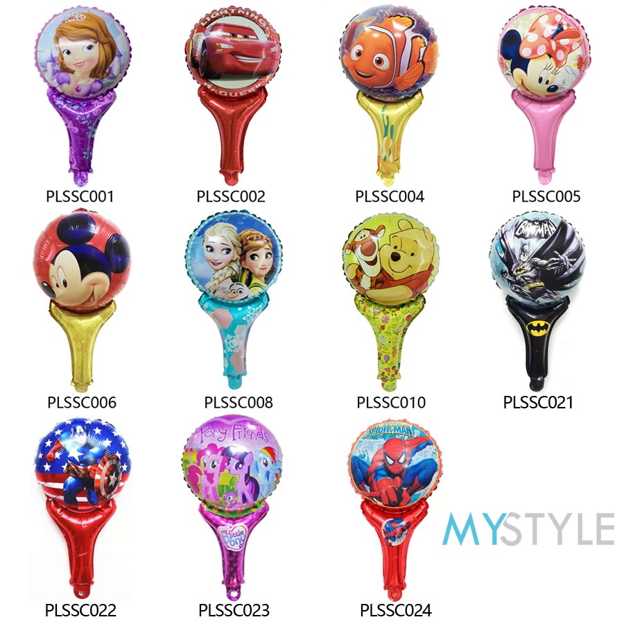 HAPPY TIME BALON FOIL TONGKAT KARAKTER BALON FOIL TONGKAT MURAH PENTUNGAN