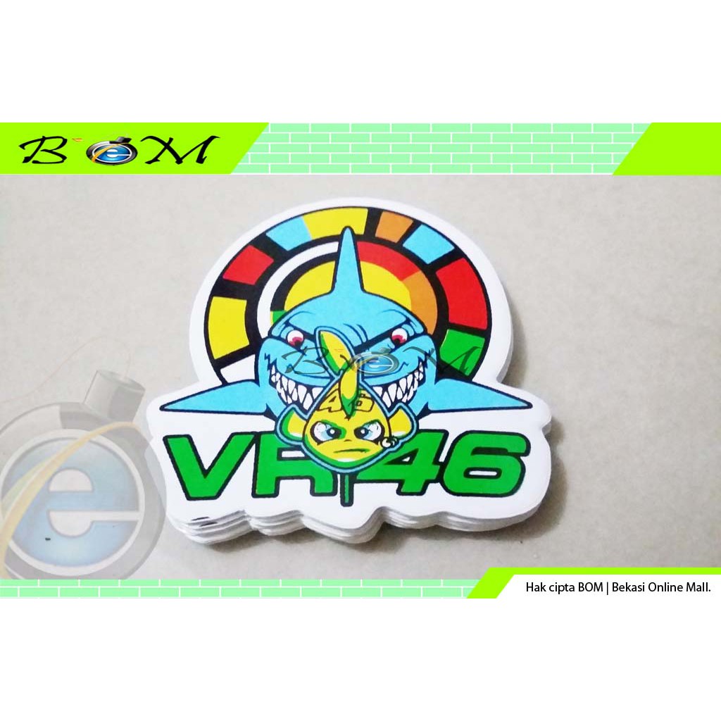 Stiker Sticker Gambar Motor Mobil Lucu Anak Vr 46 Hiu Shopee