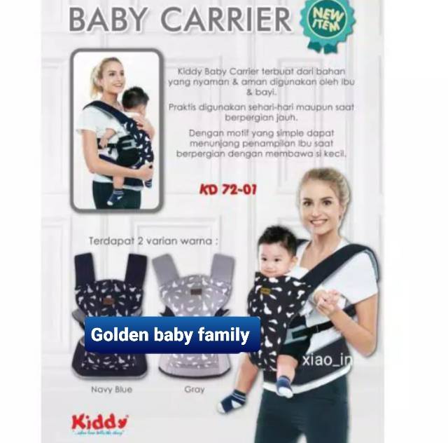 Kiddy Baby Carrier Gendongan Bayi kd 7201+ Box