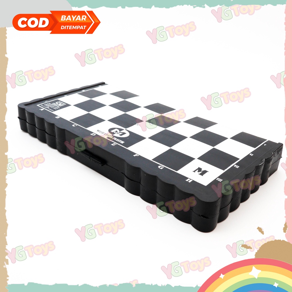 YGtoys Papan Catur Lipat Plastik Ukuran Medium Besar Folding Chess Board