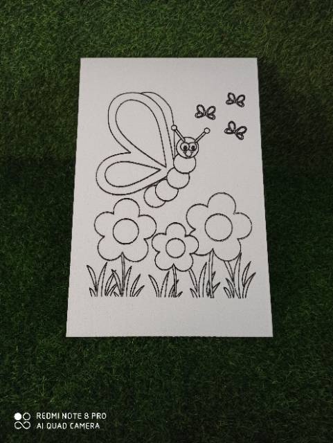 

YUH Styrofoam lukis/mewarnai 12 pcs ukuran 33x50x1cm