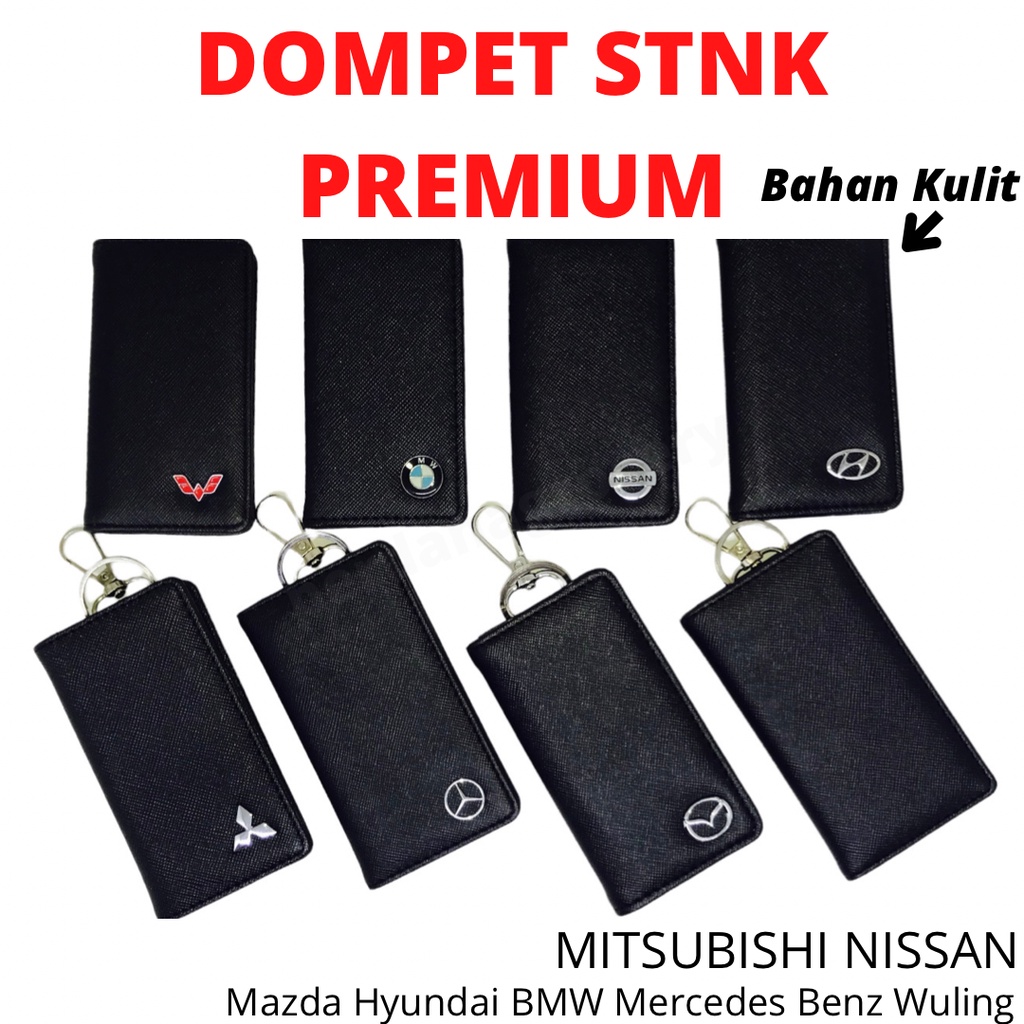 Premium Gantungan Stnk Mobil Dompet Kulit Saffiano