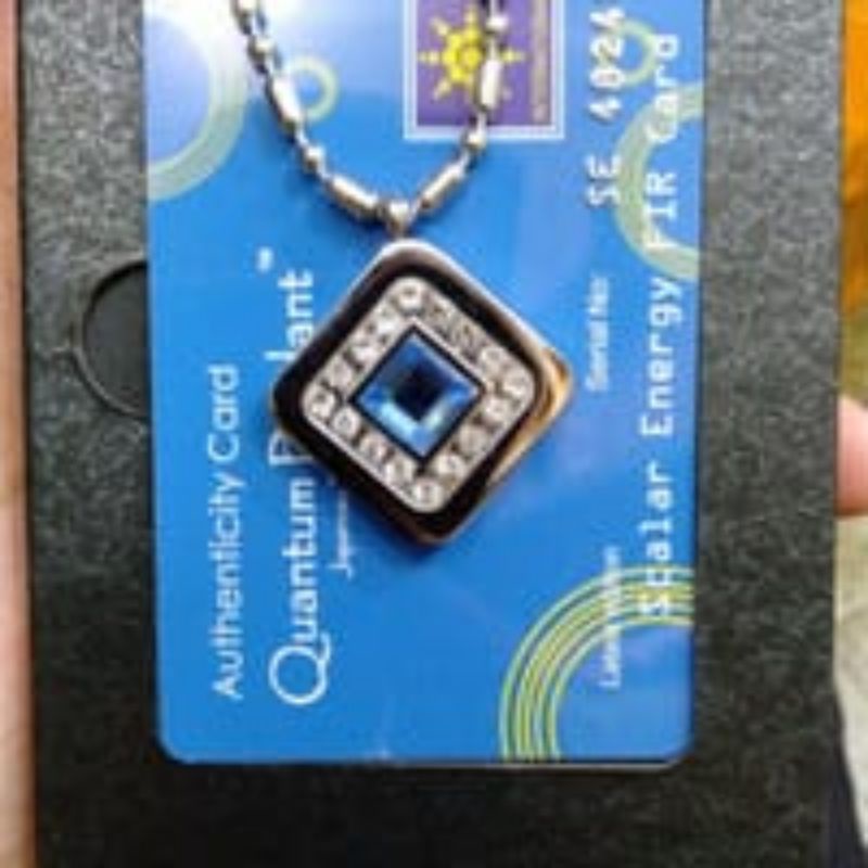 Kalung Kesehatan Terapi Asli - Quantum pendant asli - kalung kesehatan bio energi - kalung kesehatan liontin kotak biru safir