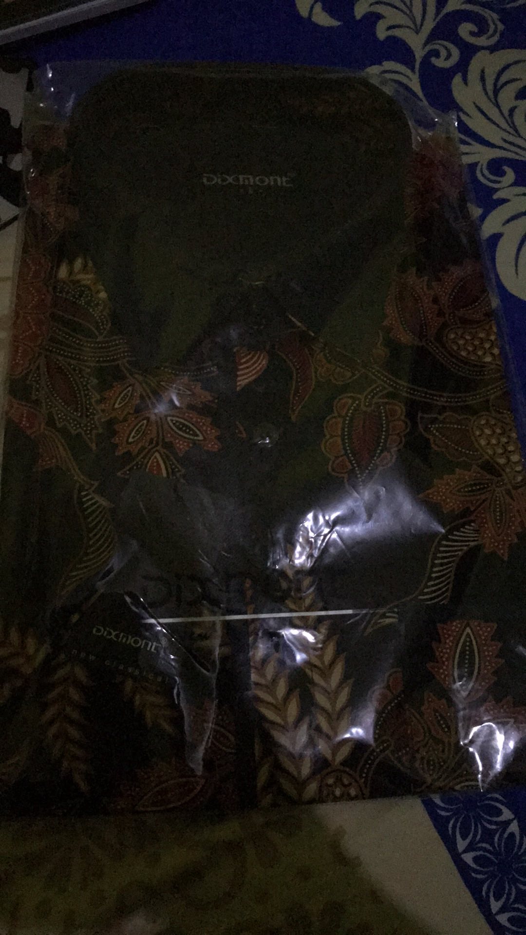 Kemeja Batik Pria Lengan Pendek Bs54 Katun Motif Modern Dixmont Semi Slimfit Premium