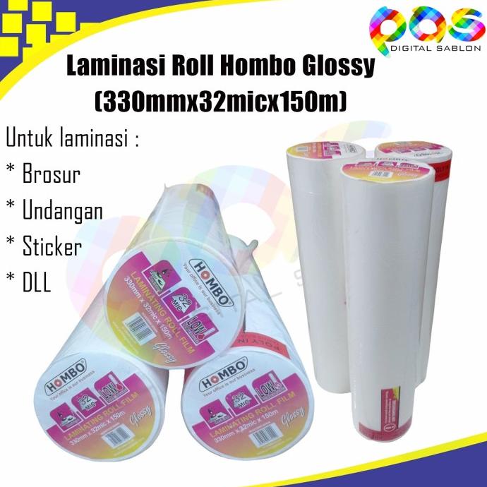 

Plastik Laminating / Plastik Laminasi Roll Hombo Glossy A3 (330x32x15)