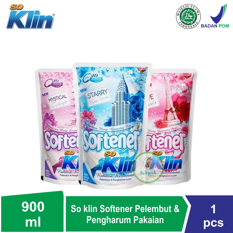 So klin Softener Pelembut &amp; Pengharum Pakaian 900ml