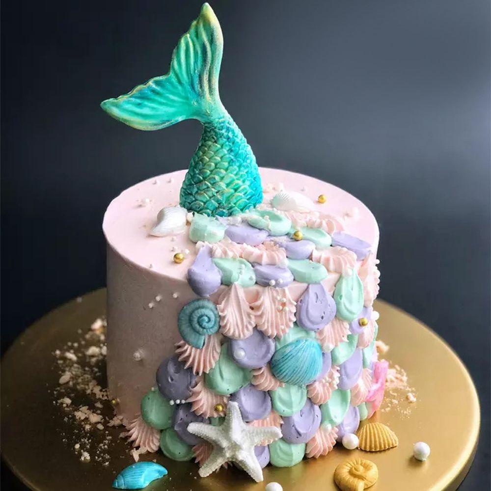 Populer Mermaid Cetakan Silikon DIY Bakery Membuat Kue Kering Ekor Ikan Permen Tanah Liat Gula Craft Baking Tool