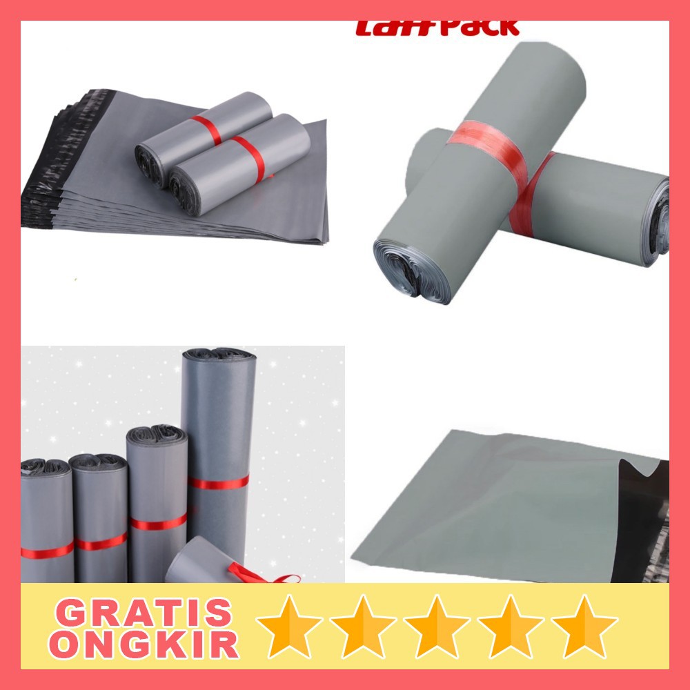

TaffPACK Kantong Amplop Plastik Packing Polymailer Polybag Doff 60 Micron 28x42cm 100 PCS - Gray