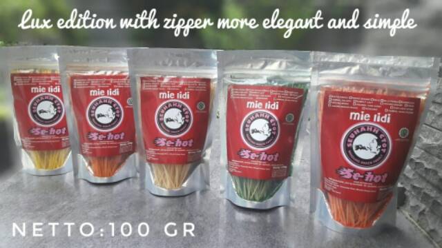 Mie lidi sehot 100 gr kemasan praktis with zipper