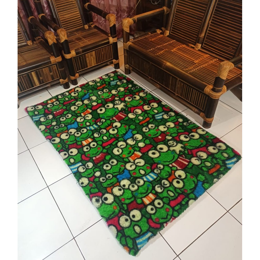 Karpet karakter keropi 100x150x2cm anti slip / bintik