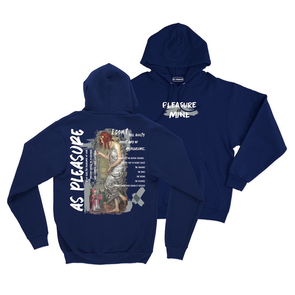 Sweaterpolos Hoodie Jumper PLEASURE ( Sablon ) Unisex Pria &amp; Wanita