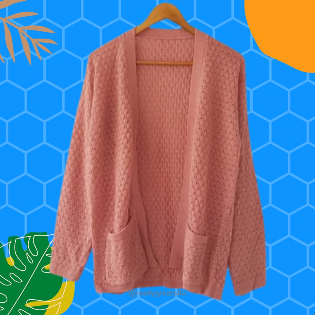 Cardigan Baju Pakaian Suwiter Jaket Kardigan Sweter Hangat Rajut Wanita Import Premium Kekinian