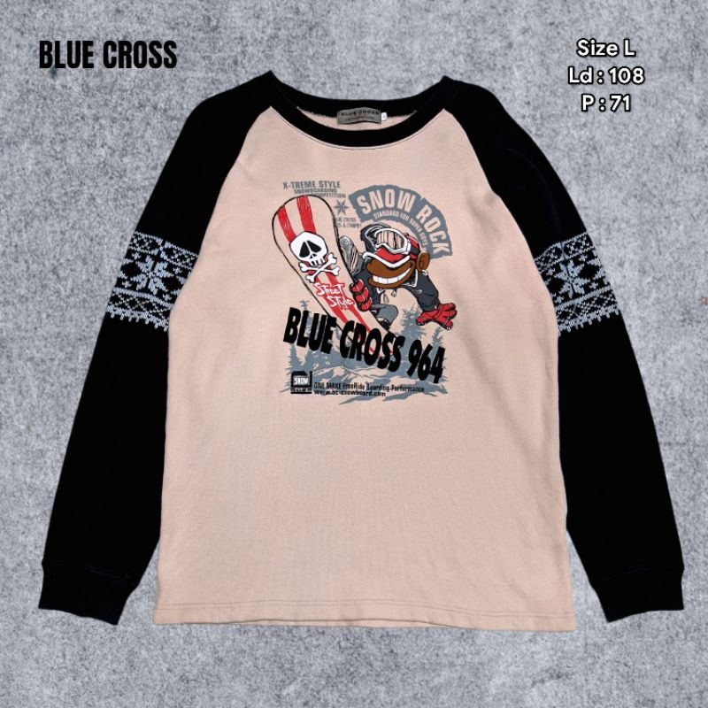 Kaos Panjang Longsleeve Blue Cross Navajo Original Second