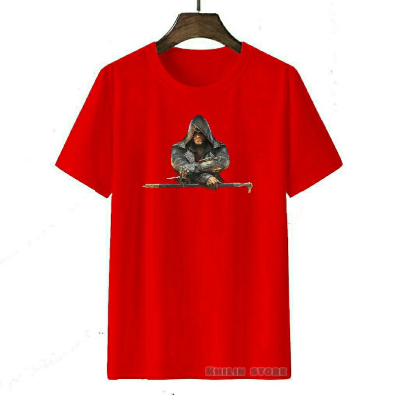 kaos ASSASIN CREED pria wanita dewasa baju kaos pria wanita kaos oblong ASSASIN CREED kaos lengan pendek cowok cewek premium