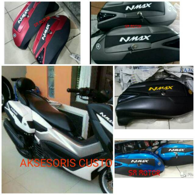 BARU side box/box samping nmax terbaru model slim kotak lebih slim lebih mini ready warna 2018 biru